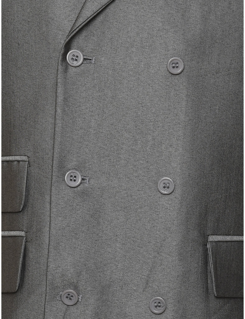 Double-Breasted Grey Waistcoat - L