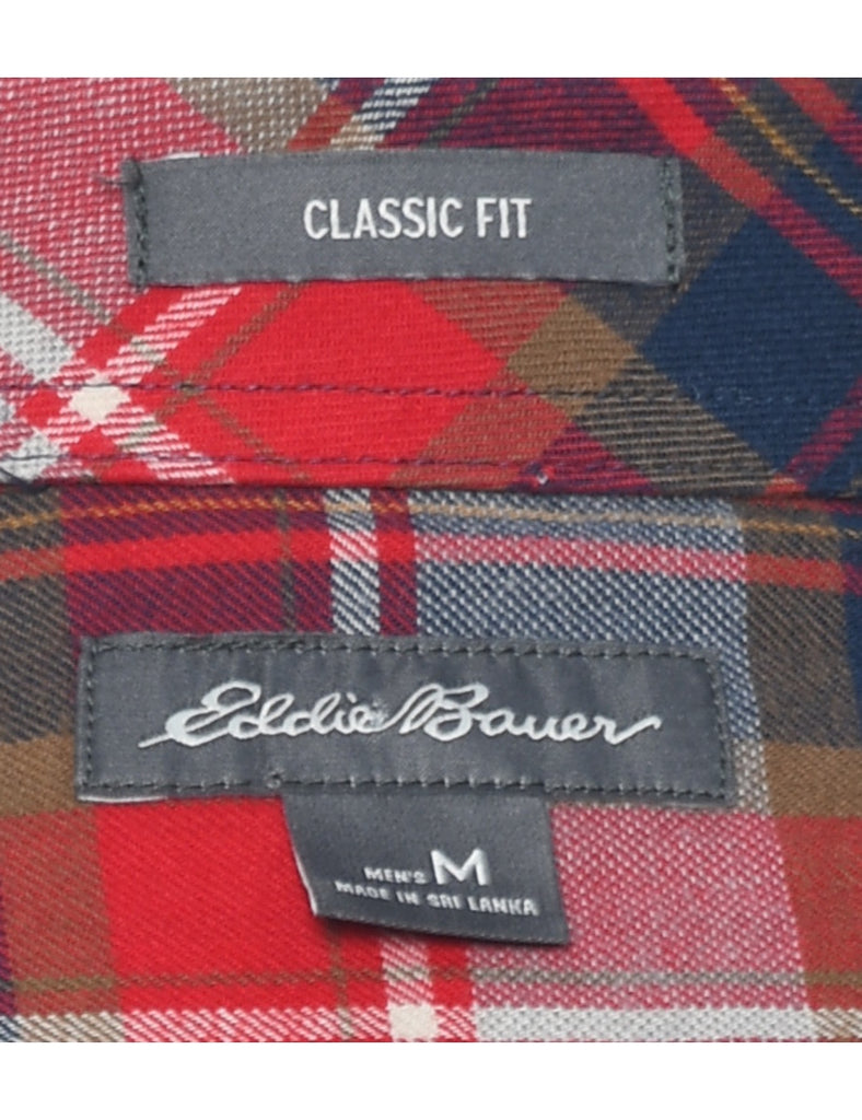 Eddie Bauer Checked Flannel Multi-Colour Shirt - M