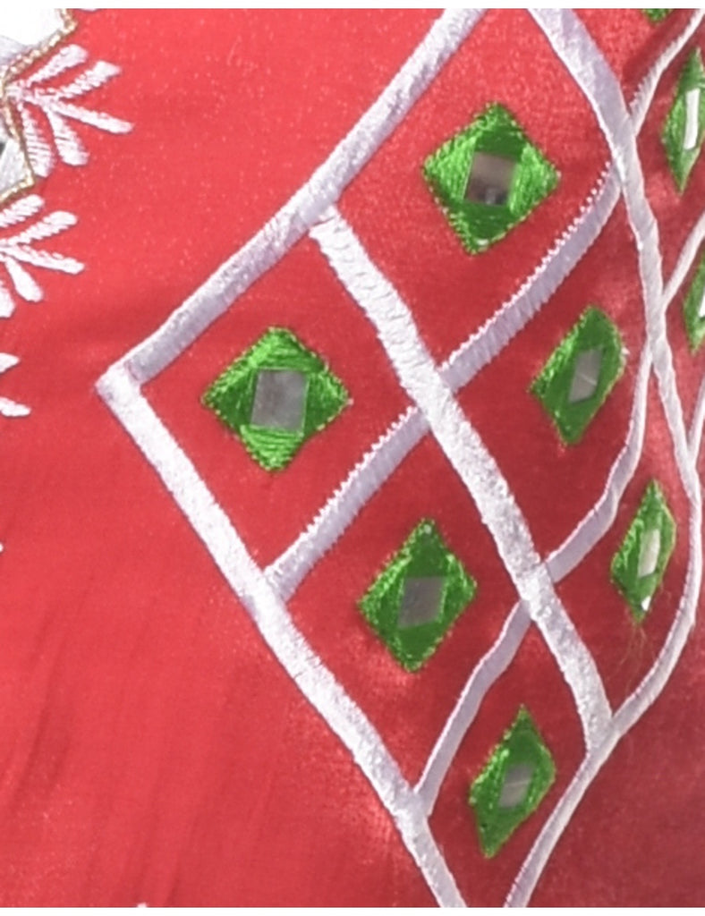 Embroidered Cropped Waistcoat - M