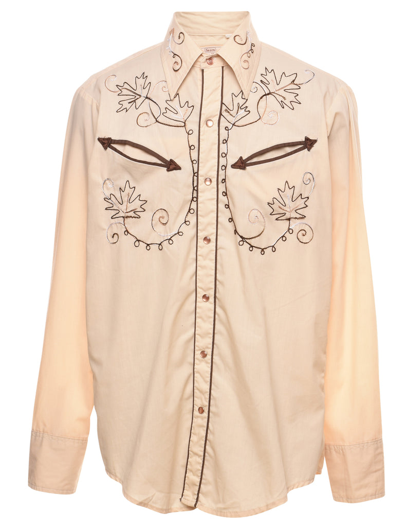 Embroidered Western Shirt - M