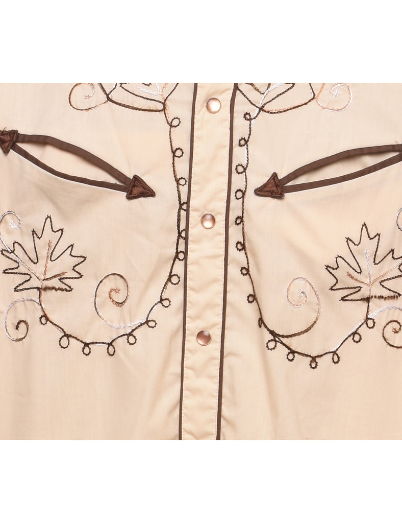 Embroidered Western Shirt - M