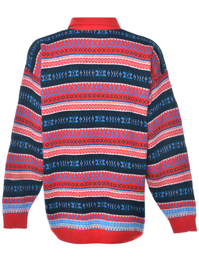 Fairisle Knit Jumper - L