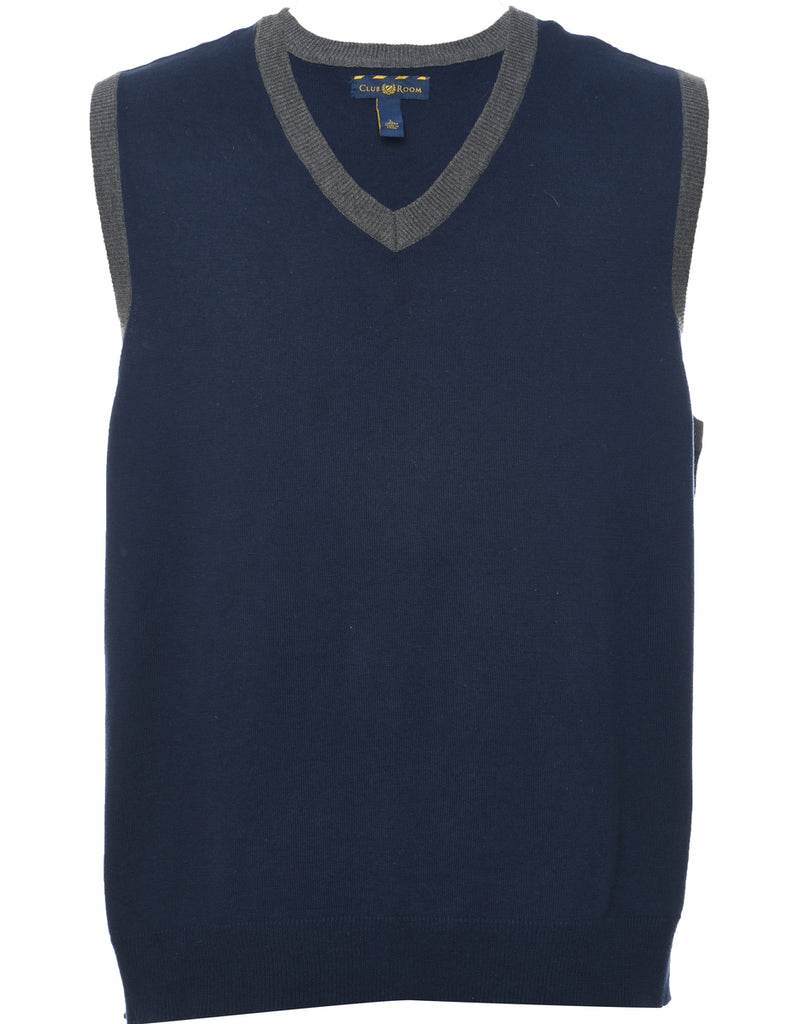 Fine Knit Sweater Vest - L