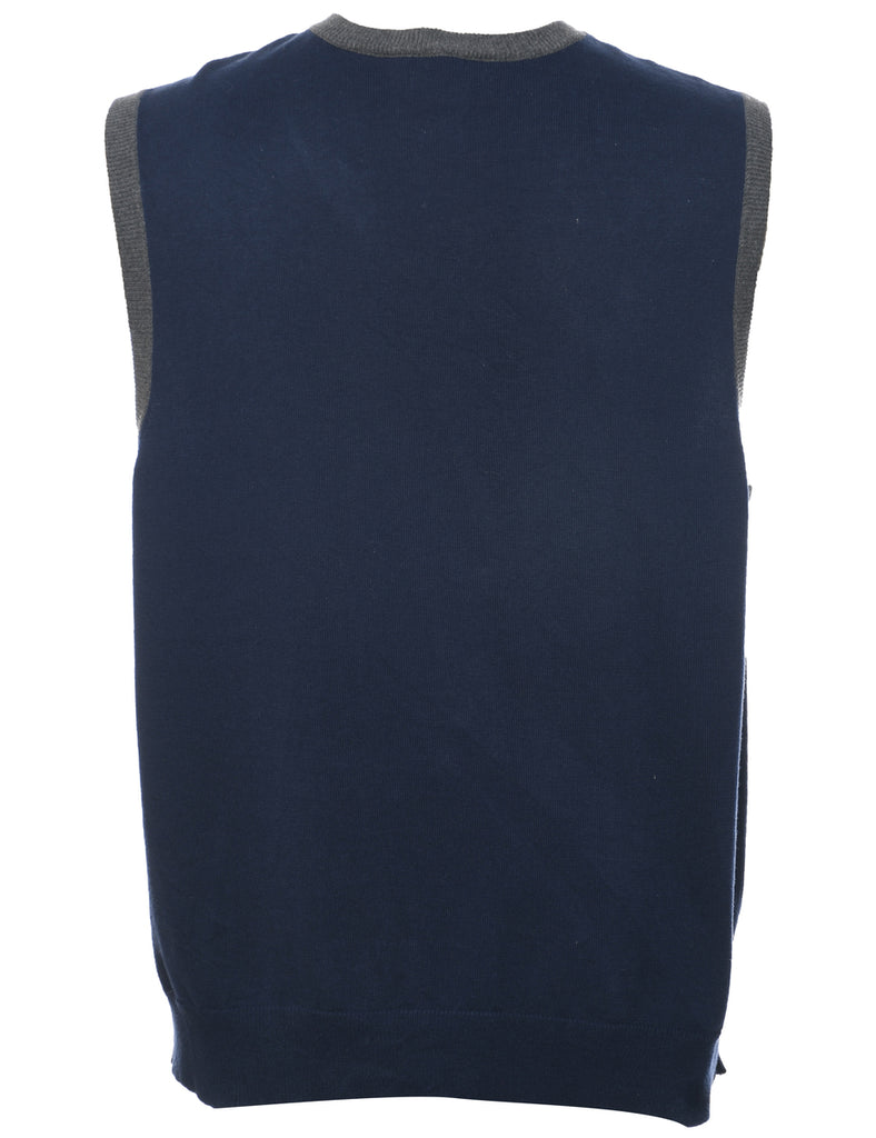 Fine Knit Sweater Vest - L