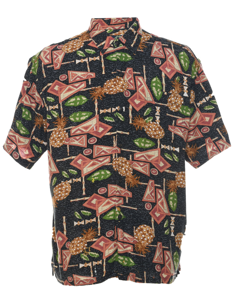 Fruit Print Hawaiian Shirt - L