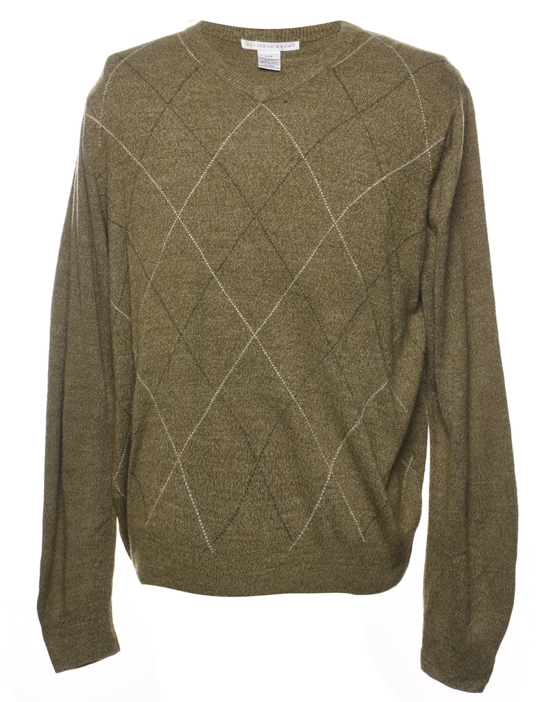 Geoffrey Beene Harlequin Pattern Jumper - L
