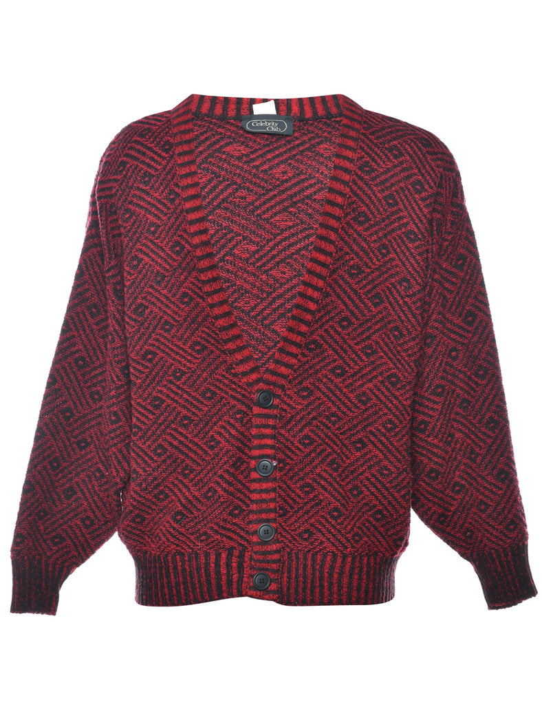 Geometric Pattern Cardigan - L