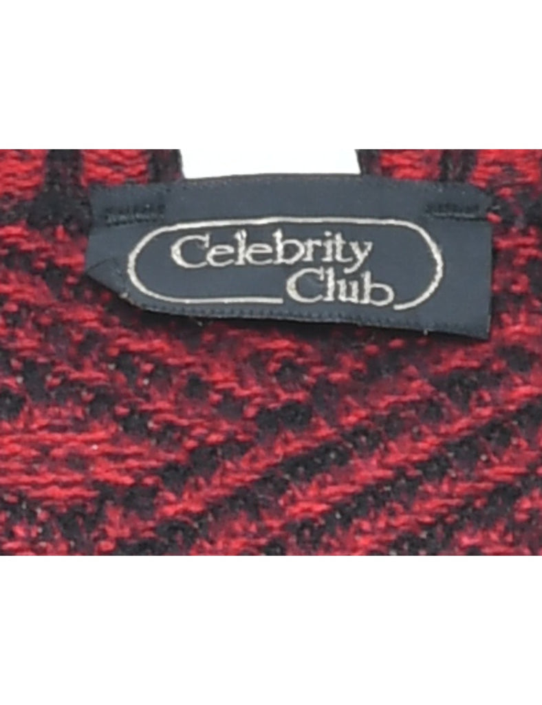 Geometric Pattern Cardigan - L