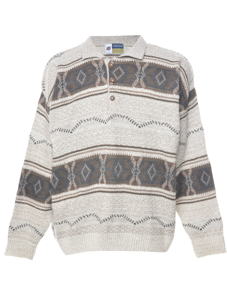 Geometric Pattern Jumper - L