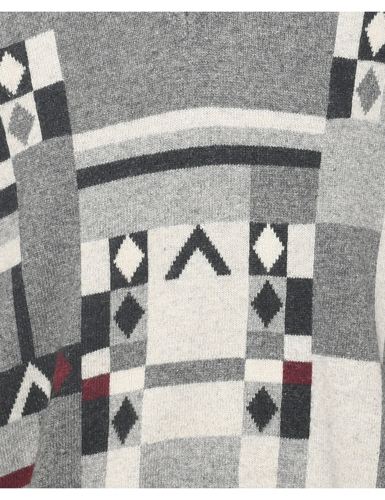 Geometric Pattern Jumper - L