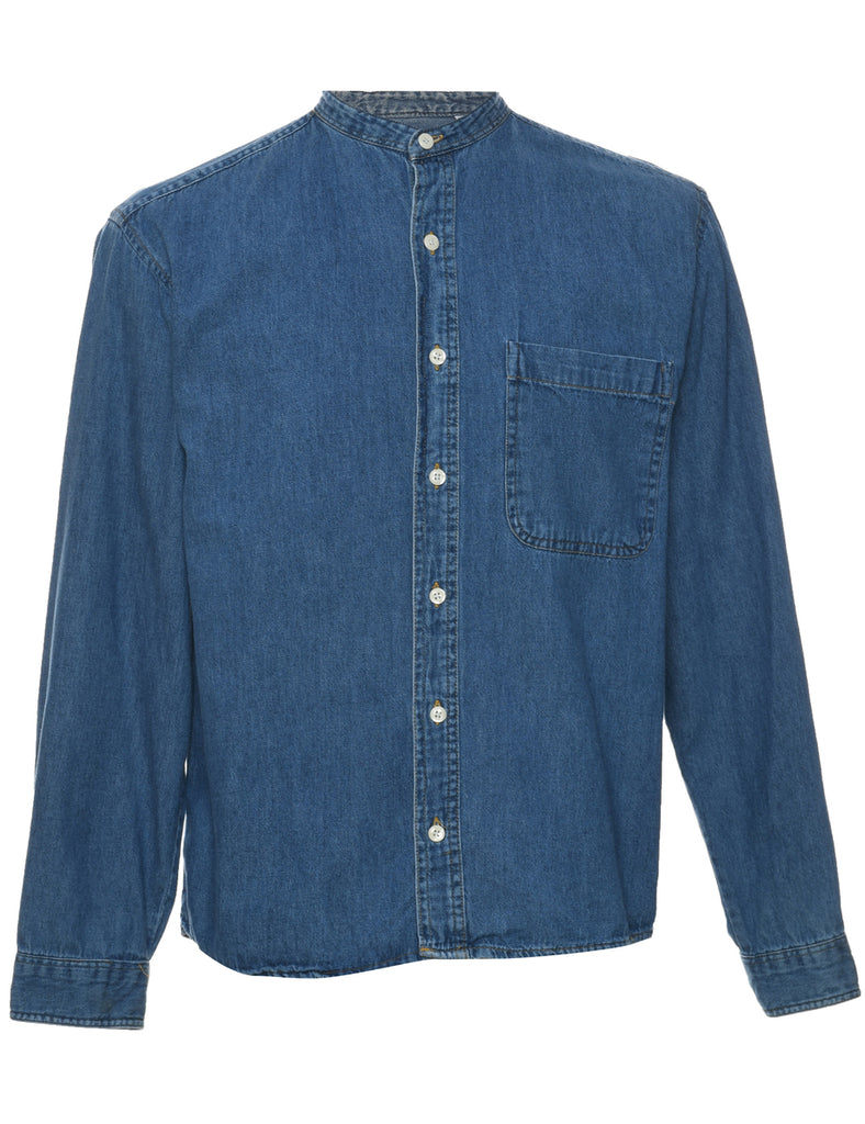 Grandad Collar Denim Shirt - S