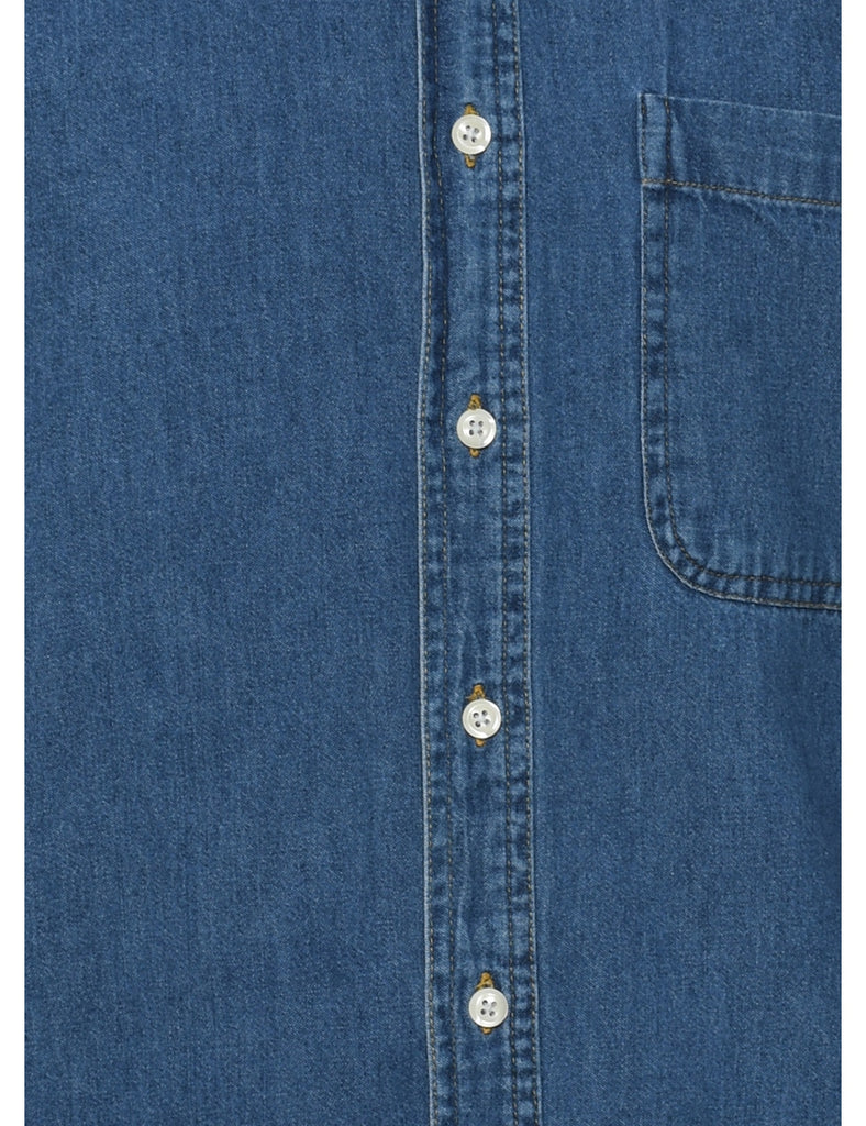 Grandad Collar Denim Shirt - S