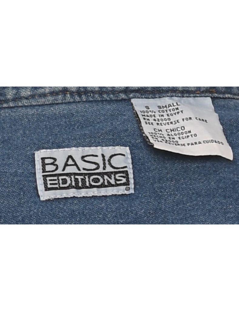 Grandad Collar Denim Shirt - S