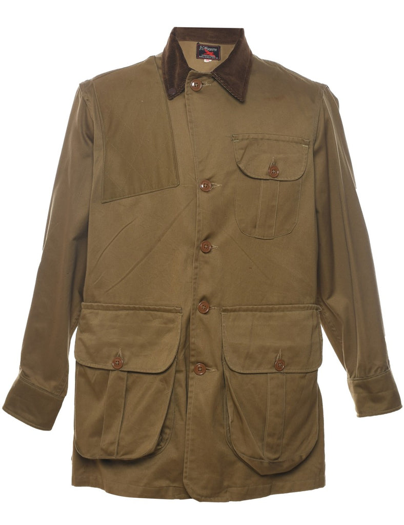 Green & Brown Contrast Workwear Jacket - L