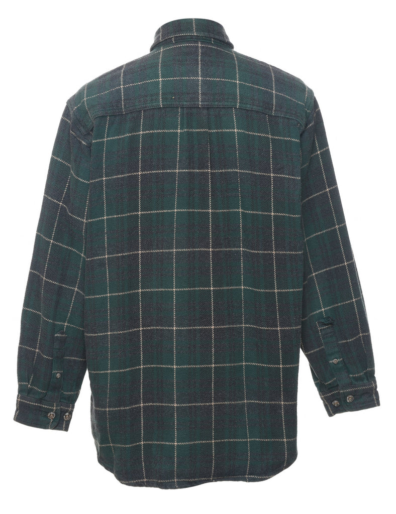 Green & Grey Classic Checked Shirt - M