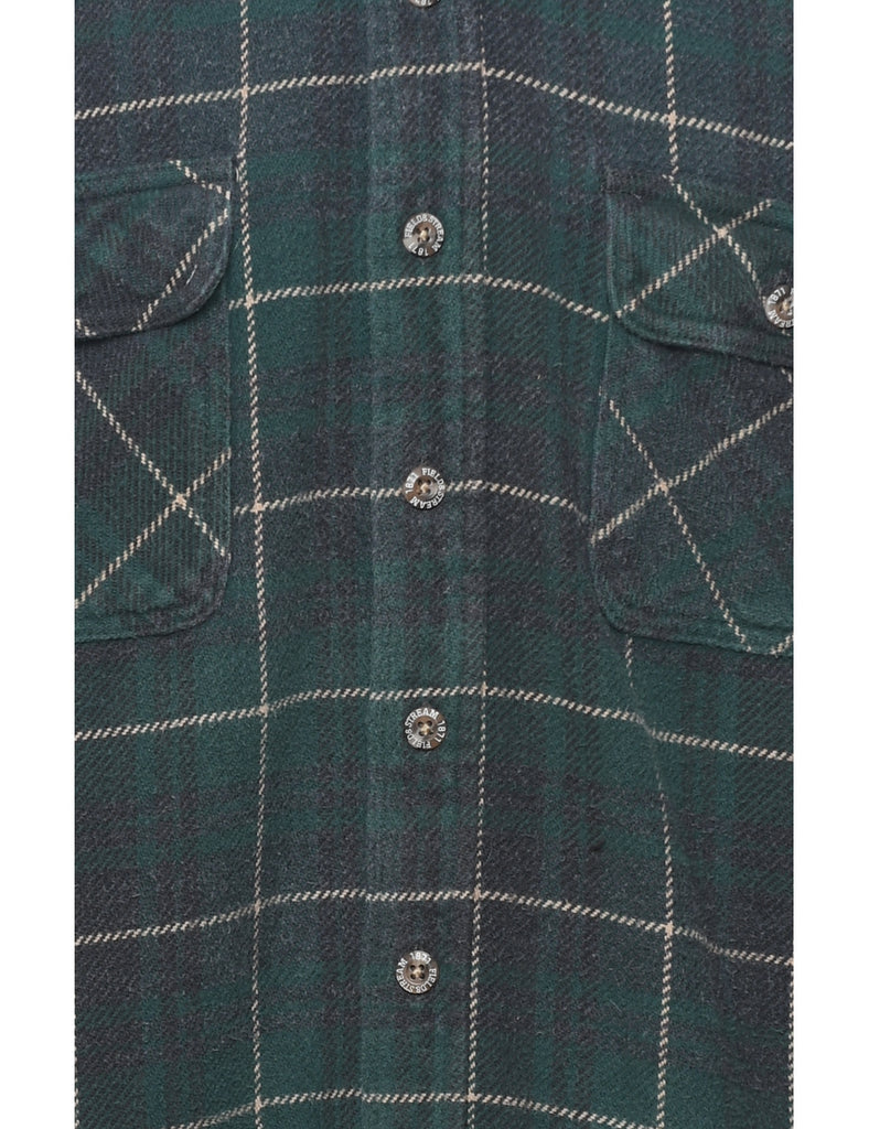 Green & Grey Classic Checked Shirt - M