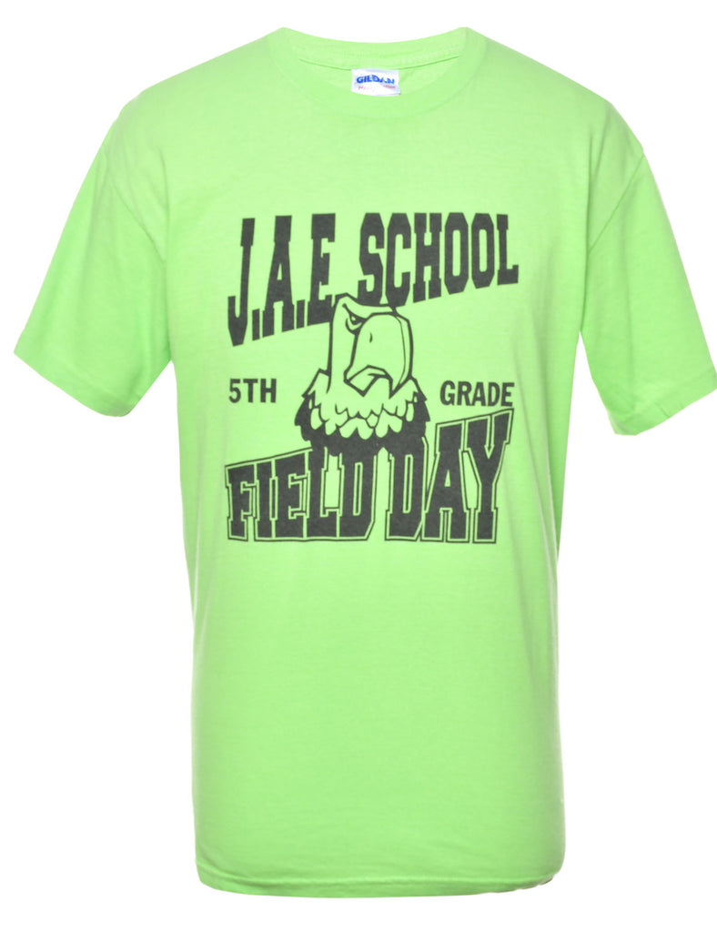 Green Printed T-shirt - M