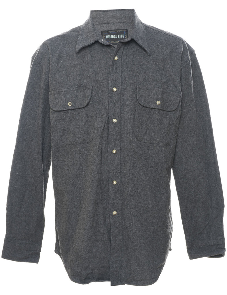Grey Classic Flannel Shirt - L