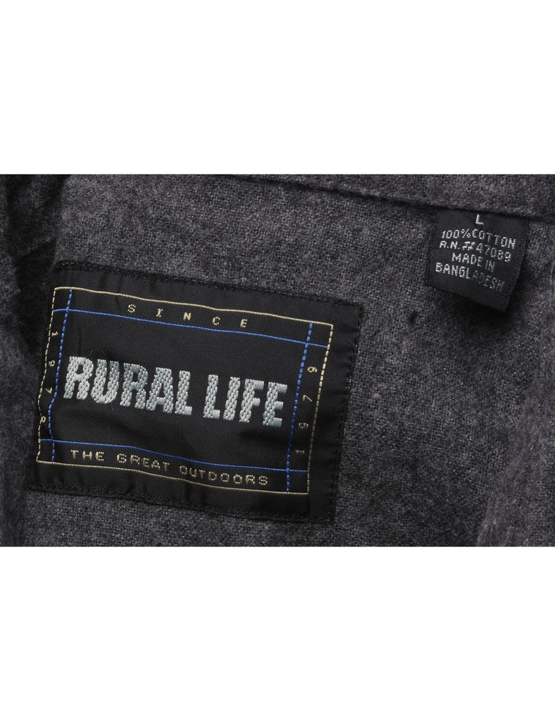 Grey Classic Flannel Shirt - L