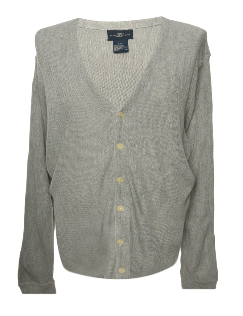 Grey Dockers Cardigan - L