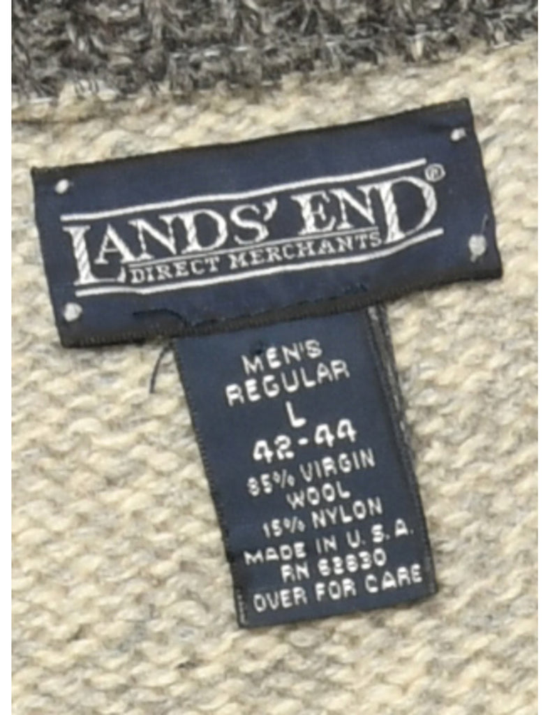 Grey Land's End Cardigan - L