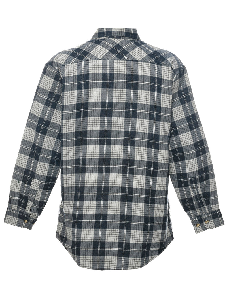 Grey Plaid Shirt - M