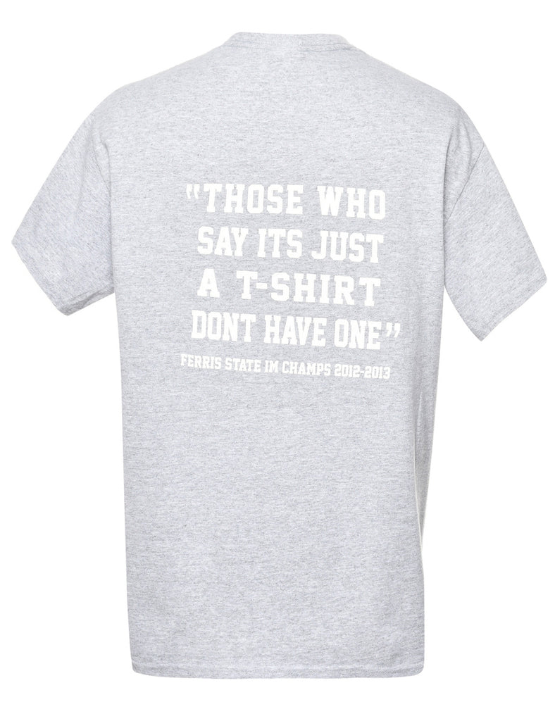 Grey Printed T-shirt - M