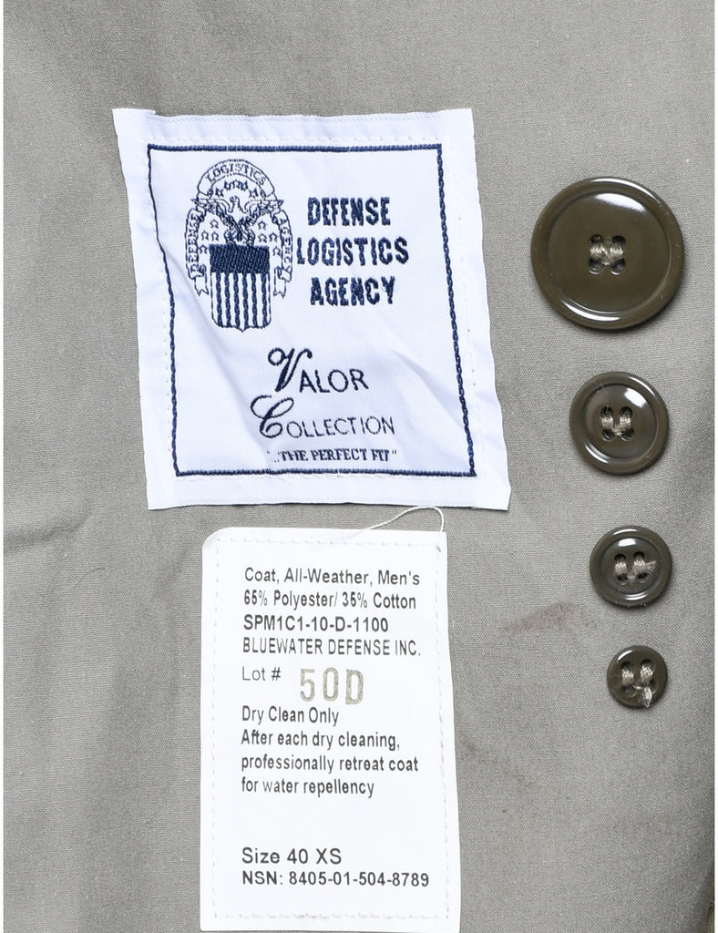 Grey Trench Coat - L