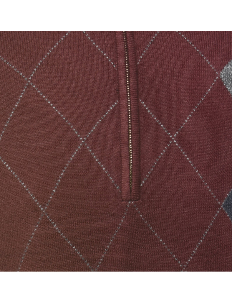 Haggar Argyle Knit Jumper - M