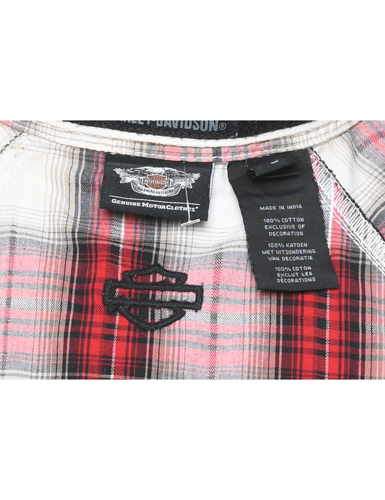 Harley Davidson Checked Western Shirt - L