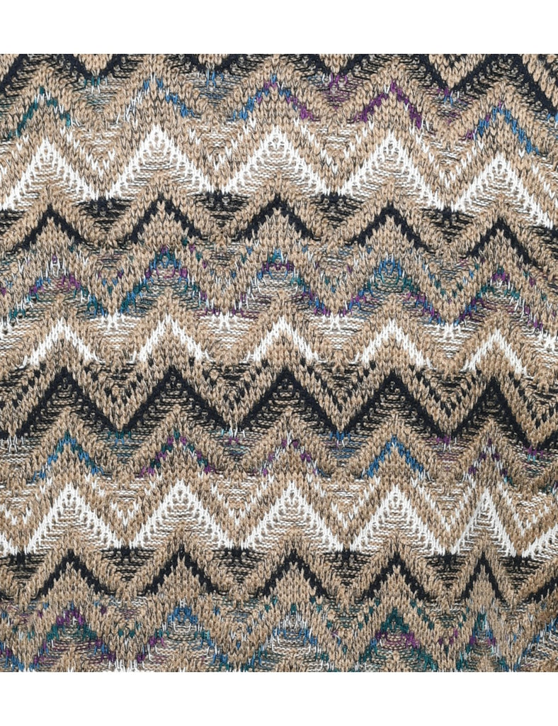 Herringbone Tweed Jumper - L