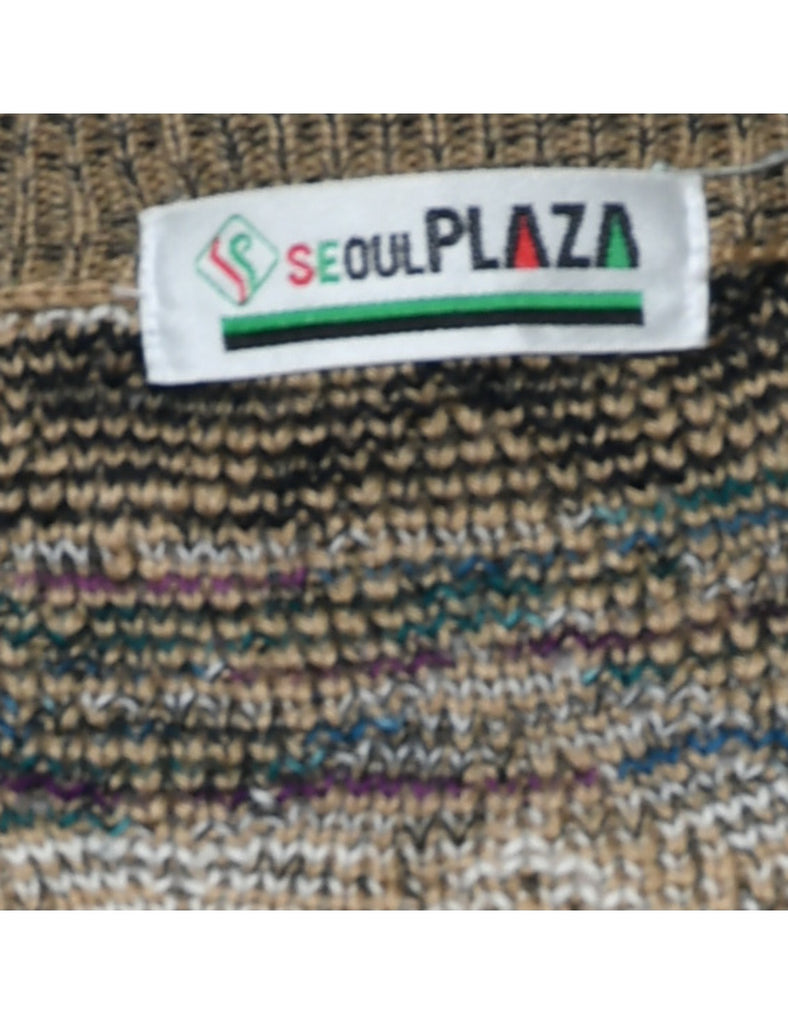 Herringbone Tweed Jumper - L