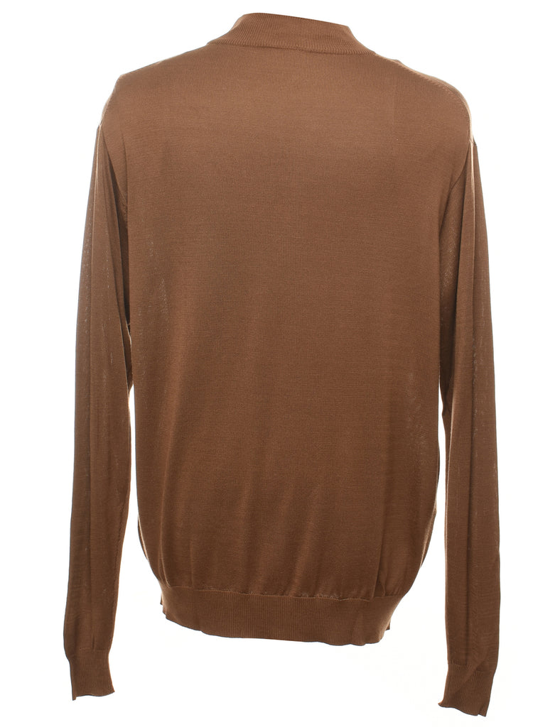 High Neck Fine Knit Jumper - XL