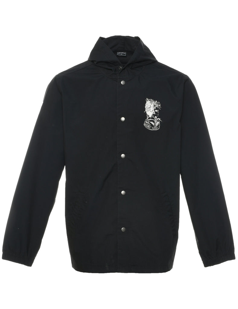 Hooded Black Jacket - L