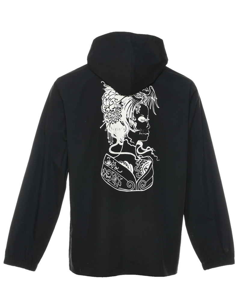 Hooded Black Jacket - L