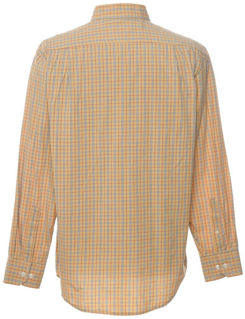 Izod Checked Pale Yellow Shirt - M