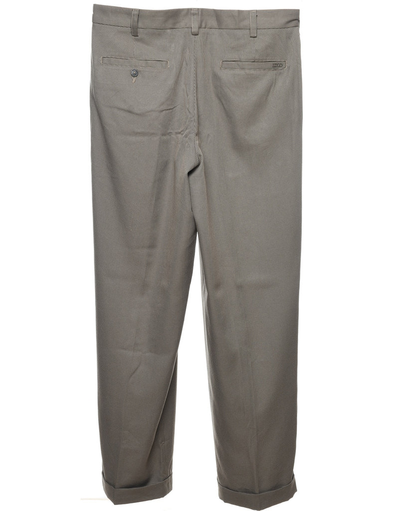 Izod Dark Grey Dogtooth Trousers - W33 L32