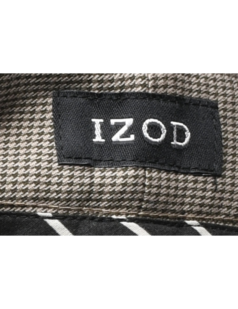 Izod Dark Grey Dogtooth Trousers - W33 L32