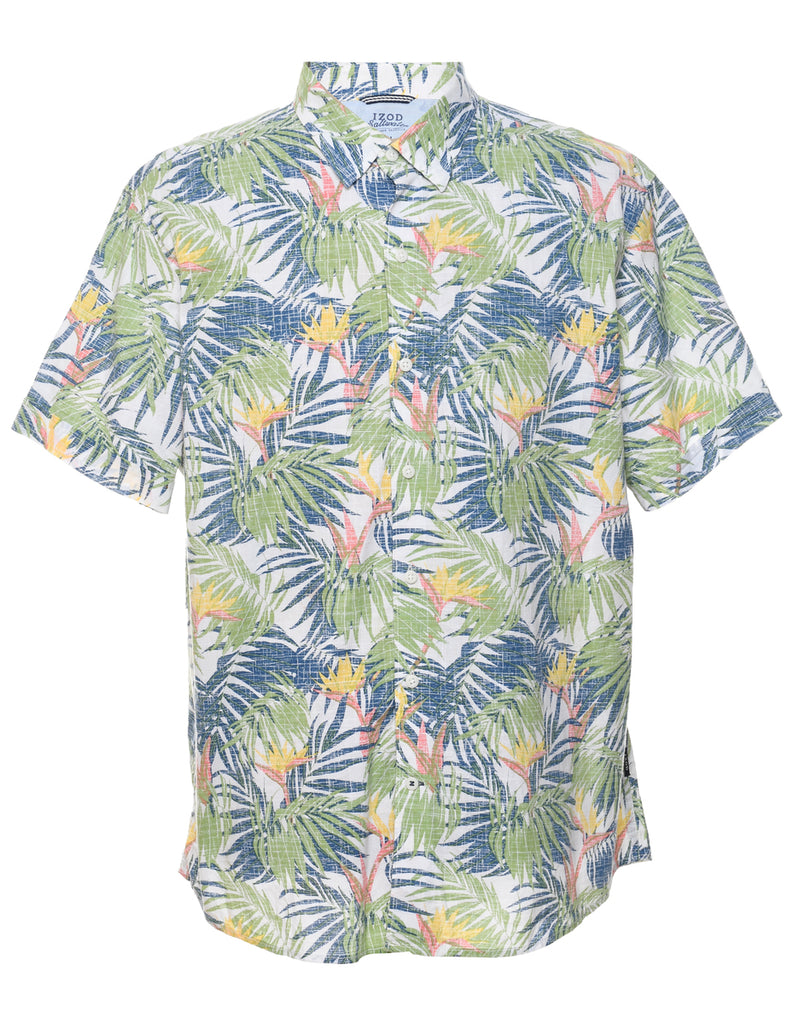 Izod Foliage Hawaiian Shirt - XL