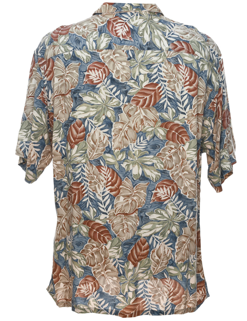 Izod Foliage Hawaiian Shirt - L