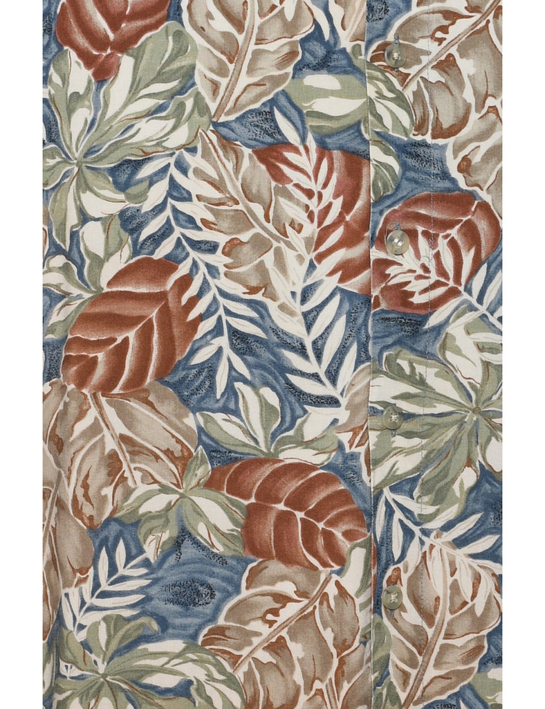 Izod Foliage Hawaiian Shirt - L