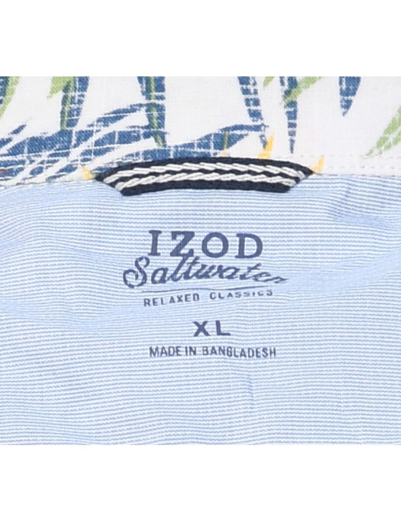 Izod Foliage Hawaiian Shirt - XL