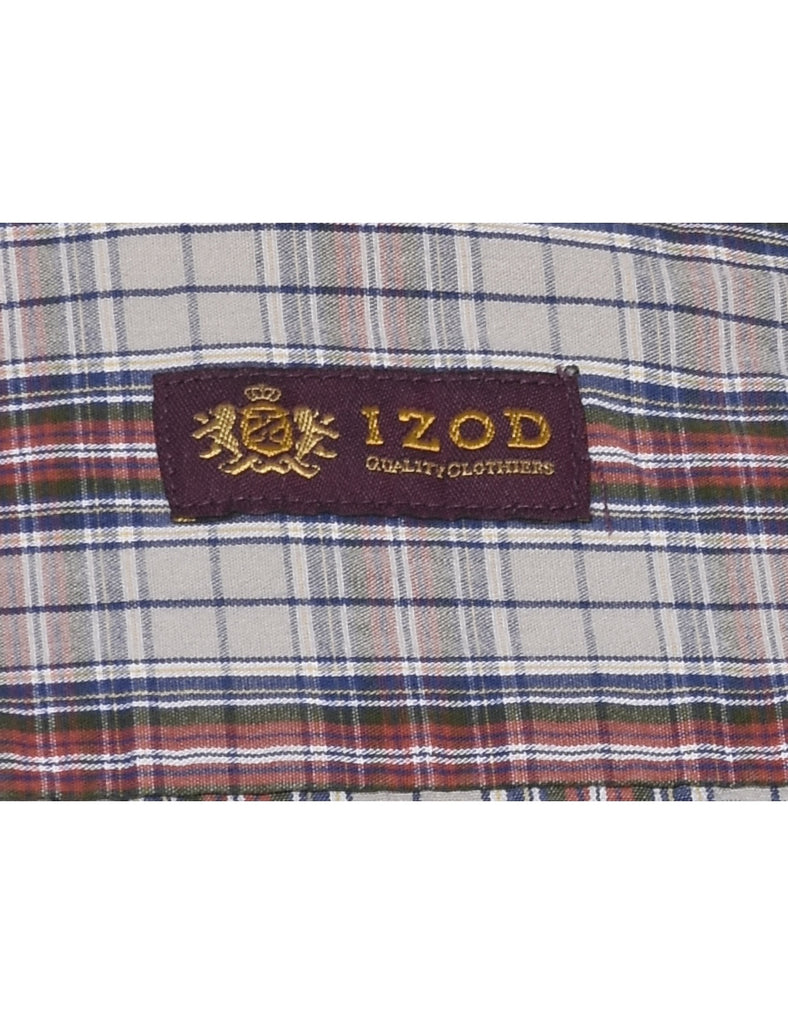 IZOD Long Sleeved Checked Shirt - M