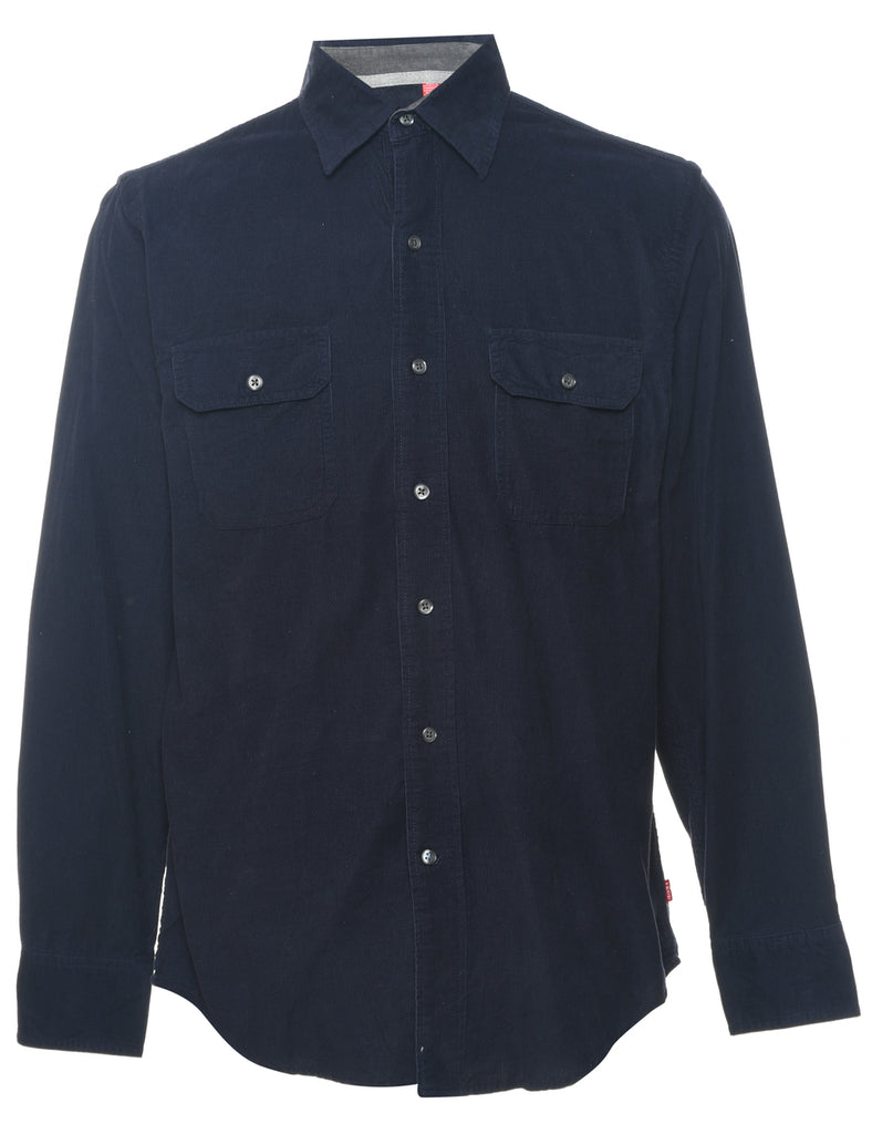 Izod Navy Corduroy Shirt - S