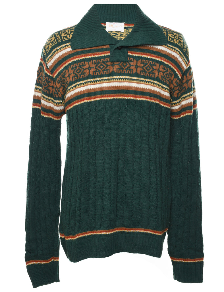 Jantzen Green Nordic Jumper - L