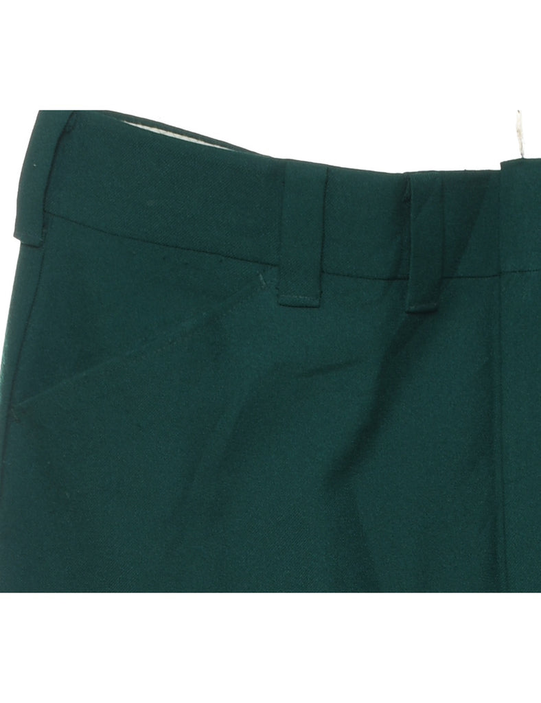 JC Penney Dark Green Straight-Fit Trousers - W38 L33