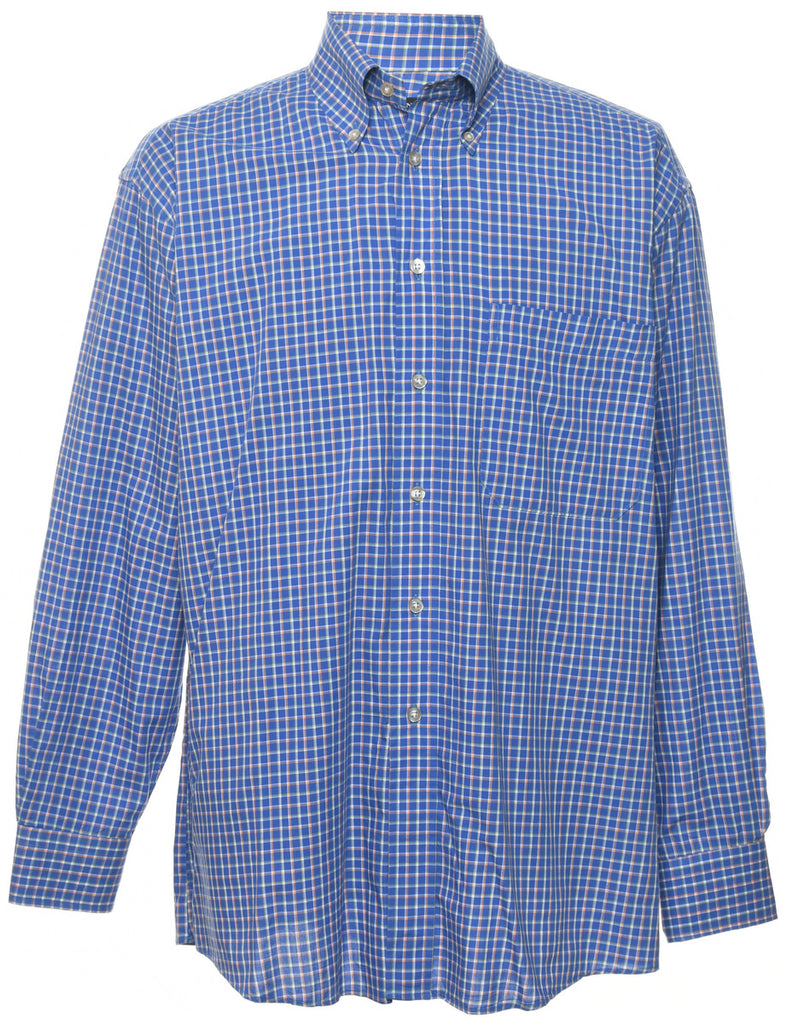 Kenneth Gordon Blue Checked Shirt - M