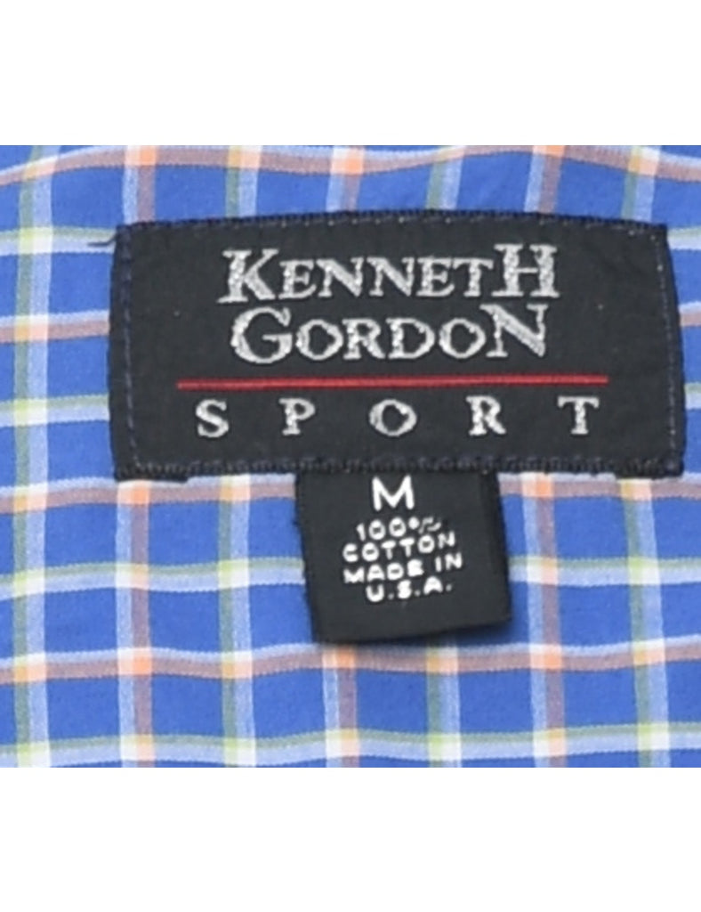 Kenneth Gordon Blue Checked Shirt - M