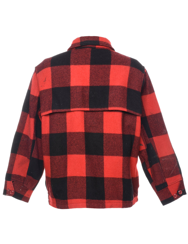 L.L. Bean Buffalo Check Wool Jacket - L