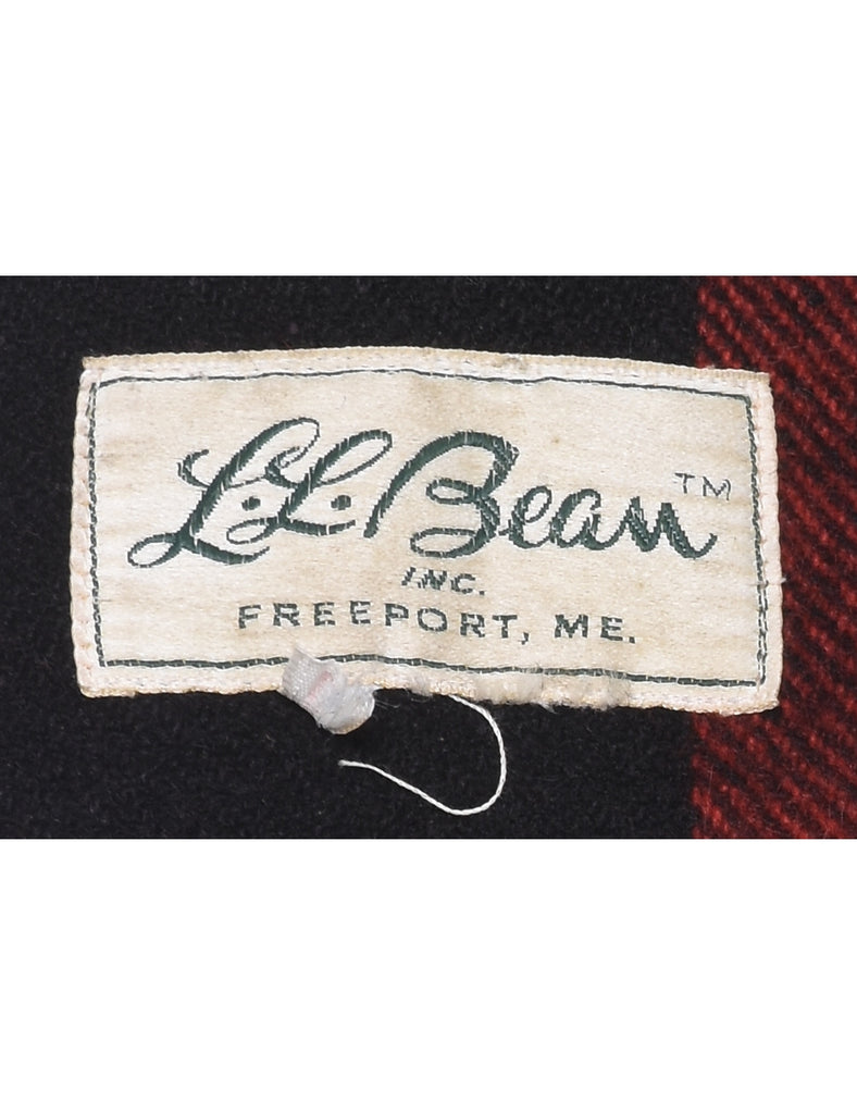 L.L. Bean Buffalo Check Wool Jacket - L